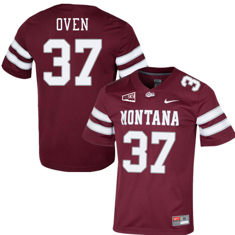 Clay Oven Montana Jersey,University Of Montana Grizzlies #37 Clay Oven Jersey Stitched-Maroon